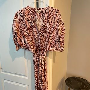 Animal Print Abstract Pink/Brown Etcetera Dress Size 4
